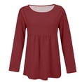 thumbnail image 3 of WZXFASHION T-shirt à Manches Longues Uni pour Femmes, Coupe Ample, Grande Taille, T-shirt à Manches Longues, Rabais de 50 %, Liquidation, T-shirt à Manches Longues pour Femmes, 3 of 5