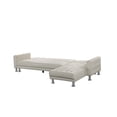 thumbnail image 3 of Velago Attalens Adjustable Faux Leather Sectional Sleeper Sofa, Cream, 3 of 8
