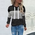 thumbnail image 4 of RKSTN Womens Sweatshirt Fashion Casual Patchwork Color Loose Hoodies Loose Pullove Drawstring Blouse with Pockets, 4 of 4