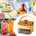 thumbnail image 3 of Easy Press Ice Maker with Bin, Portable Trays for Freezing, Quick Release Ice Mold for Cocktails, Drinks, Kitchen & Home Use, Leak-Proof Ice Block Maker with Handle for Effortless Ice Making, 3 of 6