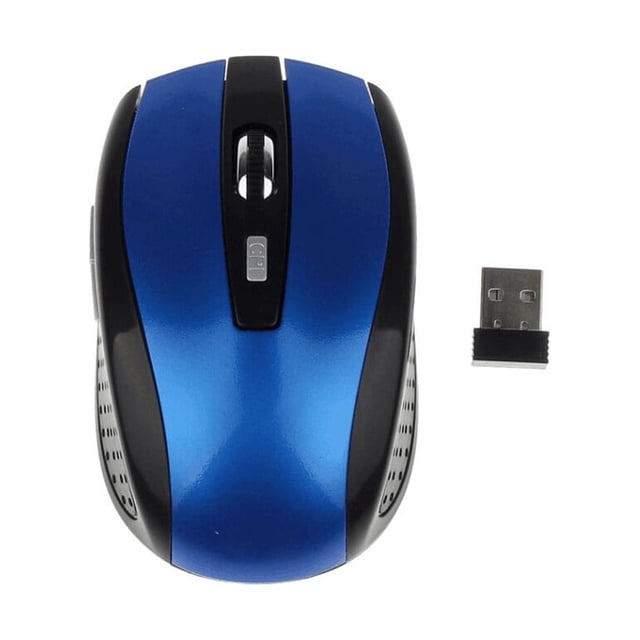 Computer 2.4Ghz Wireless Optical Mouse with USB Receiver 6 Computer Wireless Optical Buttons Gaming Mice 800/1200/1600DPI Desktop PC Laptop Accessories Blue