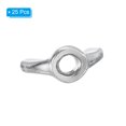 thumbnail image 3 of Unique Bargains 1/4'-20 Wing Nuts, 25Pcs 304 Stainless Steel Fasteners Parts Butterfly Nut Smooth Finish for Repair Install, 3 of 7