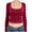 Red, variant on HUITKMM Long Sleeve T Shirt Women Spring and Autumn U Neck Lace Bow Tie Slim Fit Long Sleeve T Shirt for Women Stylish Layering Top