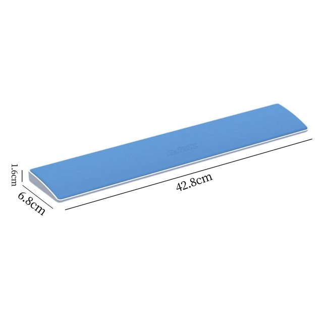 ziyahi PU Keyboard Wrist Rest Pad Anti-Skid Cushion for Desktop Computer Home 104-Keys Blue