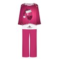 thumbnail image 4 of Pisexur Pyjamas de Noël pour Femmes Ensemble Deux Pièces Tendance Vacances Verres à Vin Rouge Imprimé Pjs Décontractés Manches Longues Col Rond Hauts Pantalons de Pyjama Vêtements de Nuit, 4 of 4