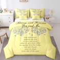 thumbnail image 1 of Erosebridal Love Heart Print Bedding Full Size, Romantic Valentines Comforter Sets with Sheets, Yellow, Reversible, 1 of 5
