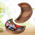 thumbnail image 2 of Wood Crystal Tray Moon Shape Solid Wood for Stones, Gemstones, Jewelry Display Storage, 2 of 7