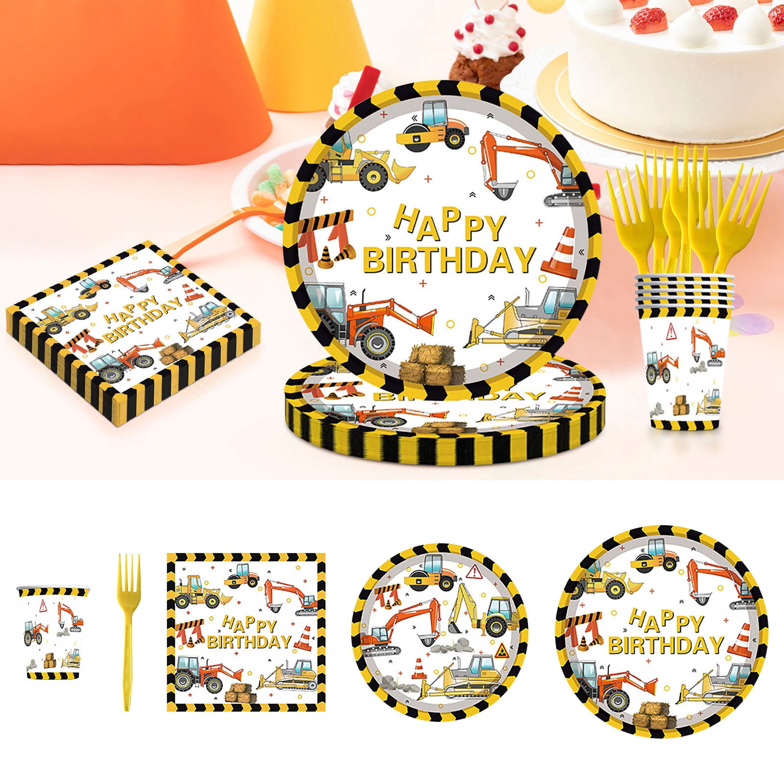 Tyidzon 24 Pack Paper Plates 9 Inch Disposable Plates Heavy-Duty Disposable Paper Plates for Birthday Parties
