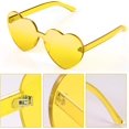 thumbnail image 3 of ORUYROP Heart Shape Sunglasses Rimless Transparent Heart Glasses Colorful Party Favors, 3 of 7