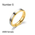 thumbnail image 3 of Dalazy Couple Ring Fingers Pendent Fashion Jewelry Rustproof Exquisite Rustproof No Burrs Smooth Engagement Sweet Gift Type 1 4MM, 3 of 6