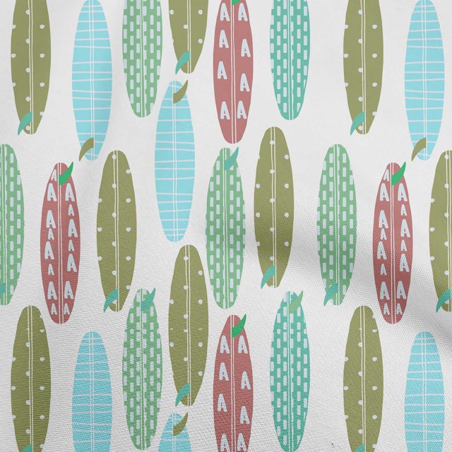 oneOone Tissu Popeline de Coton Turquoise Bleu pour Enfants Matériel de Robe Florale Tissu Imprimé au Mètre 56 Pouces de Large