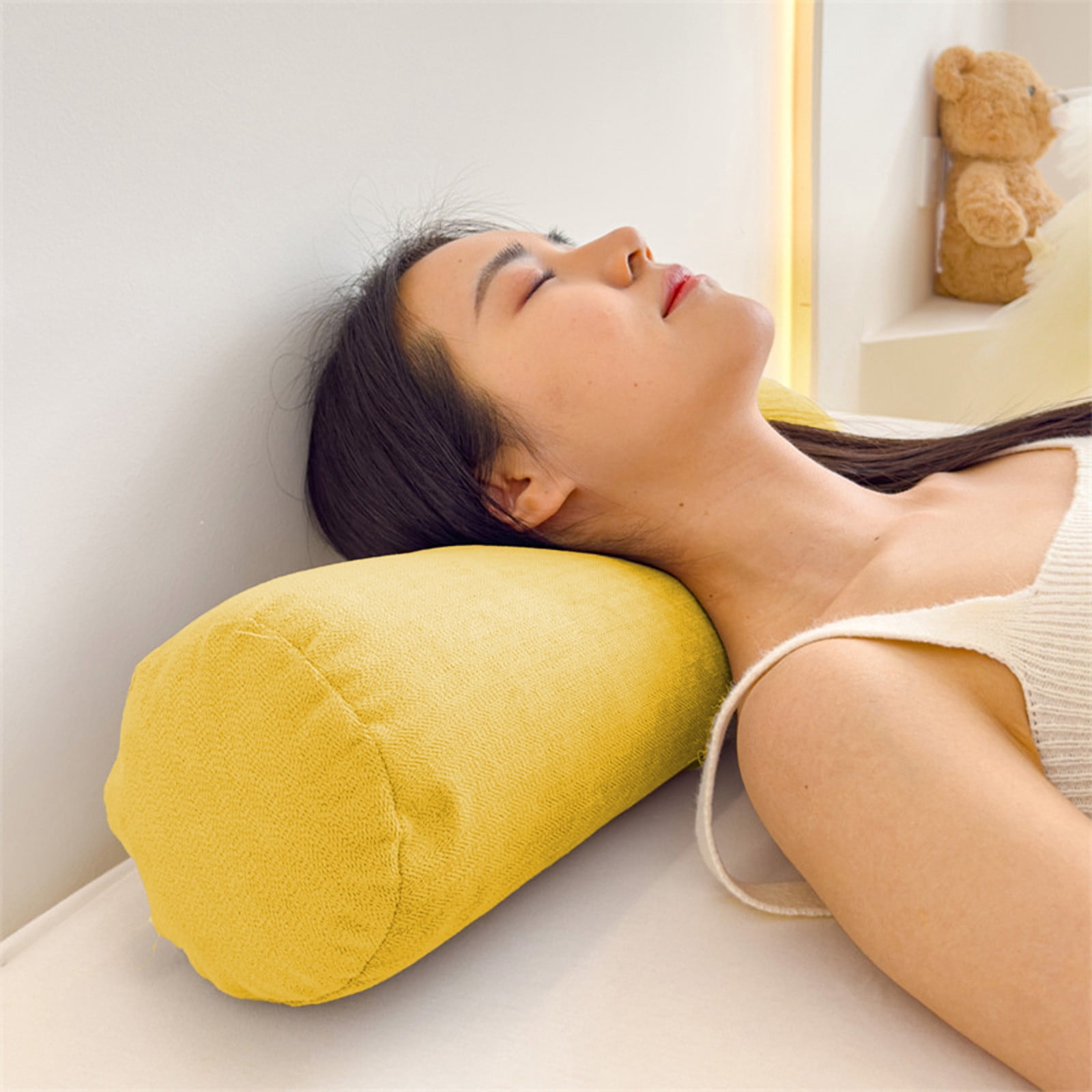 Cylindrical Pillow Covers, Usavan Solid Color Minimalist Long Cylindrical Pillowcase, Soft Durable Polyester Candy Shaped Pillow Cover for Sofa Chair Bed Decor