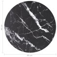 thumbnail image 3 of vidaXL Table Top Black Ø40x0.8 cm Tempered Glass with Marble Design, 3 of 3