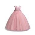 thumbnail image 1 of Kcodviy Spring and Summer New 4 Years Old Girl Clothes Children's Dress Puffy Dress Lavender Dress Baby Princess Dress Girl Model Clothes Girls 6T Catwalk Dress Party Dress, 1 of 8