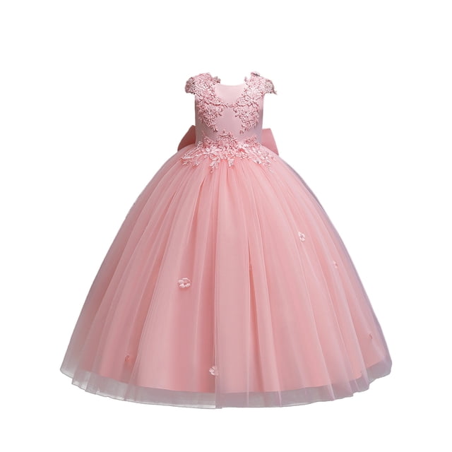 Kcodviy Spring and Summer New 4 Years Old Girl Clothes Children's Dress Puffy Dress Lavender Dress Baby Princess Dress Girl Model Clothes Girls 6T Catwalk Dress Party Dress