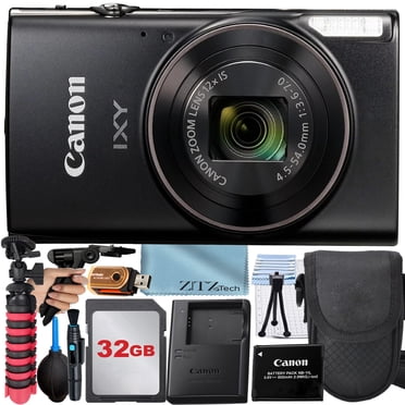 Canon PowerShot IXY 650 (ELPH 360) HS Appareil Photo Numérique (Noir) avec Objectif Zoom Optique 12x + Carte Mémoire 32 Go + Étui + Ensemble Avancé ZeeTech