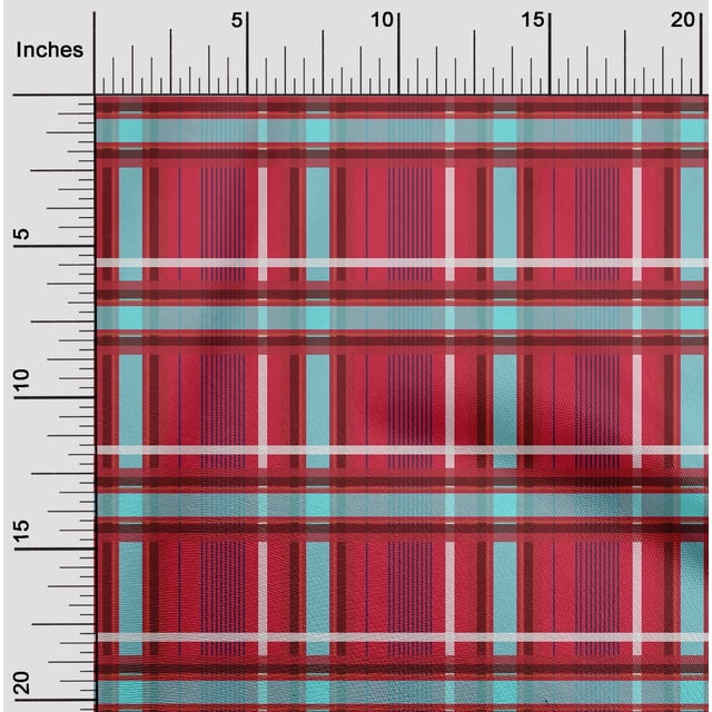 oneOone Viscose Jersey Fabric Madras Check Fabric Prints By Yard 60 Inch Wide