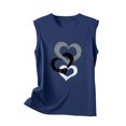 thumbnail image 5 of Timegard Camisoles pour Femmes Col Rond Imprimé Cœur Sans Manches Confortables Décontractées Amples Chemises Hauts Blouse, 5 of 5