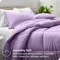 thumbnail image 2 of Bare Home Goose Down Alternative Comforter Set - 3 Piece Set - Oversized King, Lavender, 2 of 7