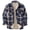 Dark Blue, variant on Meichang Flannel Jackets Men Clearance Plaid Fleece Shirt Jacket Fall Button Down Jacket Outerwear Modern Fit Long Sleeve Jacket Coat with Pockets