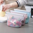 thumbnail image 2 of LOVEVER [Reusable Silicone Food Bags] 3pcs Reusable Silicone Food Storage Bags - Leakproof  Sealable  Gallon Size  Freezer Safe - Kitchen Organization, 2 of 6
