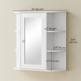 thumbnail image 3 of HOMCOM Armoire à Pharmacie avec Miroir, Armoire à Miroir Murale, Blanc, 3 of 10