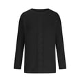 thumbnail image 4 of Timegard Plus Size Knit Tops for Women Crewneck Long Sleeve Sweaters Pullover Fall Winter Solid Color, 4 of 6