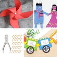 thumbnail image 3 of 200pcs Brass Paper Fasteners Paper Brads Plated Brass Washer with 1pc Hole Punch, 3 of 8