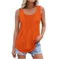 thumbnail image 1 of Yuzhih Camisole pour Femmes Été Col Rond T-Shirts Tendance Sans Manches T-Shirt Basique Tunique à Plis devant Vêtements Mode 2025, 1 of 6
