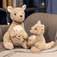 thumbnail image 4 of Grand Jouet en Peluche B Kangaroo Ensemble Mère et Bébé Poupée Réaliste Douce Décorative Matériau Sûr Compagnon Confortable pour Enfants de Collection, 4 of 9