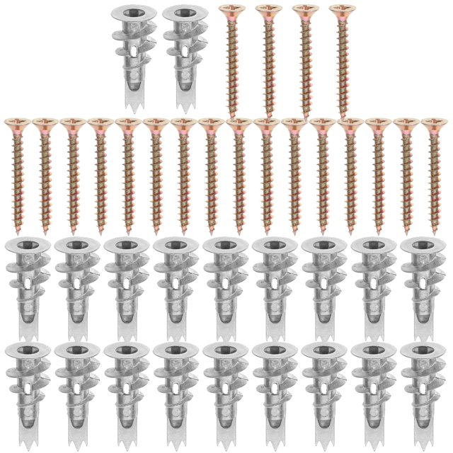 20 Sets Self-drilling Drywall Anchor And Screws Set Hollow Wall Anchors With Screws