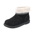 thumbnail image 1 of Women's Warm Winter Velvet Short Snow Boots: Solid Color, Round Toe, Low Heel Ankle Style, 1 of 9