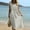 Grey, variant on pstuiky Beach Dresses for Women, Womens Summer Casual Short Sleeve Linen Dress with Pockets Round Neck Beach Sundress for Women Loose Fit Midi Dress for Vacation, Travel, or Daily Wear
