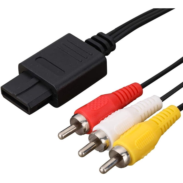 AV Cable Composite Video Cord Compatible with Nintendo 64/N64/GameCube/Super Nintendo SNES TV Game