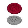 thumbnail image 1 of DOLITY Coussin de Siège Extérieur de Remplacement 2x Coussins de Chaise Ronds 24po X 24po Siège de Patio Gris Rouge, 1 of 9