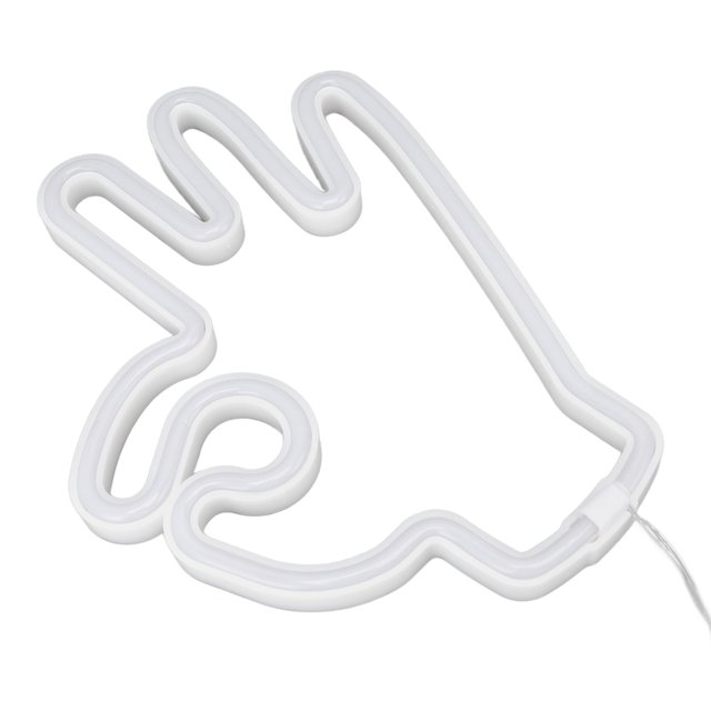 Hand Finger LED Neon Light, USB And Battery Powered LED Neon Sign Warm Light Shockproof For Bedroom