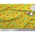 thumbnail image 3 of Soimoi Polyester Crepe Fabric Square,Dot & Triangle Geometric Decor Fabric Printed Yard 52 Inch Wide, 3 of 3