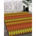 thumbnail image 3 of Ahgly Tapis d'Intérieur Lavable en Machine Carré Caramel Brun Transitionnel, 7 Pieds Carré, 3 of 7