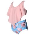 thumbnail image 1 of Mommy and Me Swimsuit Solid Color/Printed Bra Panty 2-Piece Bikini Set, 1 of 4