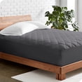 thumbnail image 1 of Bare Home Protège-Matelas Matelassé - Surmatelas Rafraîchissant - Housse Ajustée à Poche Profonde - Simple TG, Gris, 1 of 7