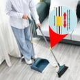thumbnail image 3 of Retractable Broom & Dustpan Combo - 60cm Adjustable Handle for Floors & Under Furniture - Built-In Comb Teeth for Hair Removal - Space-Saving Foldable Design for Kitchens & Garages, 3 of 9