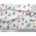 thumbnail image 3 of Soimoi Satin Silk Fabric Numbers & Alphabets Text Print Fabric by The Yard 42 Inch Wide, 3 of 3