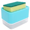 thumbnail image 4 of Dish Soap Dispenser for Kitchen, Dish Soap Dispenser, Soap Pump 2 In1 Press Liquid Soap Dispenser Soap Dispenser and Sponge Holder, Countertop Soap Pump Dispenser Caddy, 4 of 7