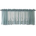 thumbnail image 1 of Lace Cafe Kitchen Ruffle Window Drape Valance Semi Transparent drape valance; Semi Voile Curtains Window Treatment, 1 of 9