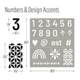 thumbnail image 2 of FolkArt Reusable Adhesive Letter & Number Stencil Set, 8.5" x 9.5", Block Font, 3 Pieces, 2 of 9