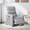 thumbnail image 1 of vidaXL Electric Massage Recliner Chair Light Grey Fabric, 1 of 5