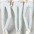 thumbnail image 2 of Kcodviy Women High Rise Jean Womens Casual Pants for Summer Classic Solid Color Ankle Womens Summer Pants Casual Jeans Casual Regular Tight Fitting Jeans, 2 of 8