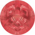 thumbnail image 1 of Ahgly Tapis de Zone Carré Orange Transitionnel Lavable en Machine, 3 Pieds Carré, 1 of 7