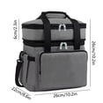 thumbnail image 3 of Fridja Clearance under 5$ 18L Extra Large Expandable Insulated Cooler Lunch Box for Double Decks Leakproof Heavy Duty Lunch Bag Snack Bags for Adult Construction Work Picnic, 3 of 6