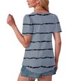 thumbnail image 3 of BVOFAR Chemises à Oeillets à Rayures pour Femmes 2025 Été Blouses à Col Rond Mode T-Shirts à Manches Courtes Chic Décontracté Hauts Coupe Ample, 3 of 7